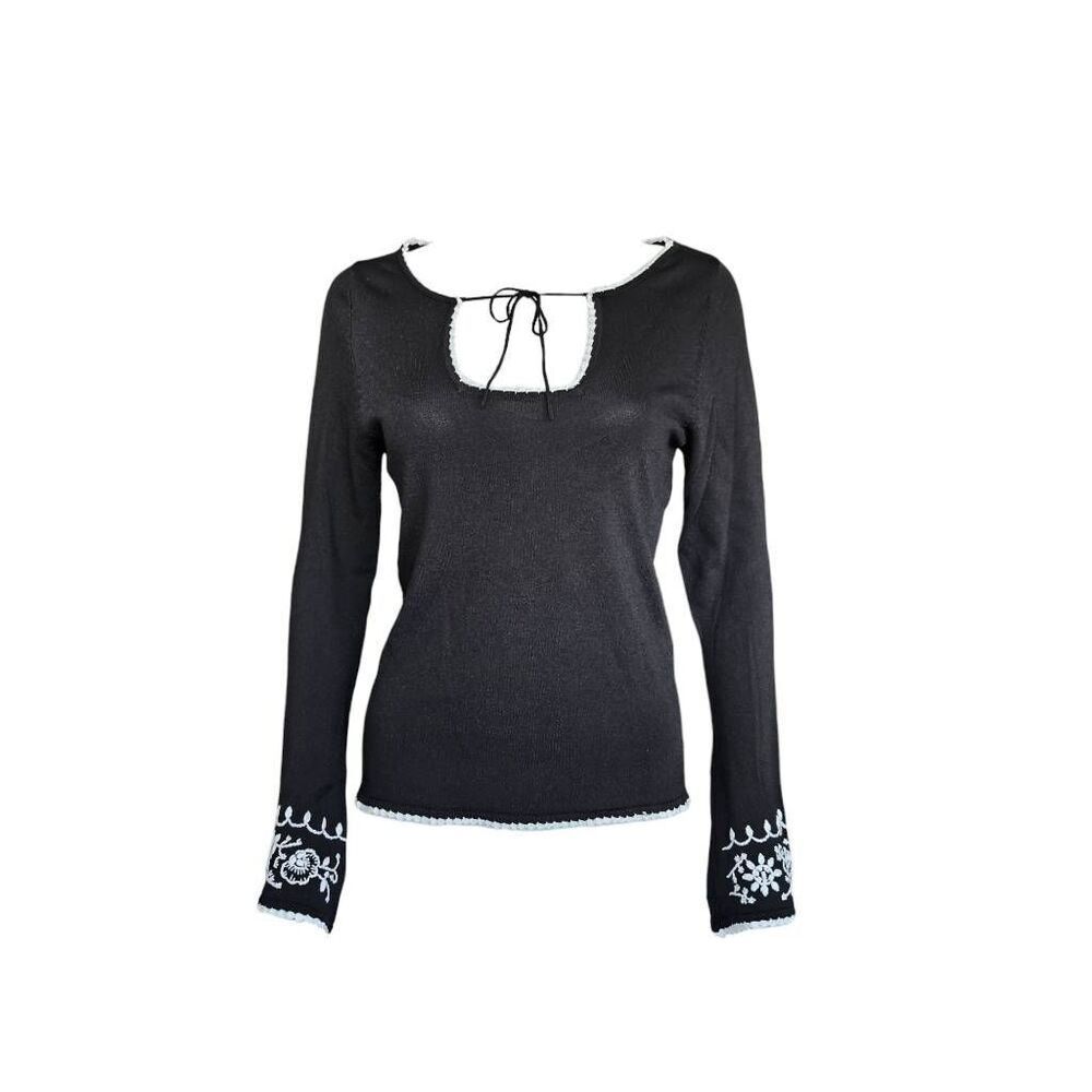 vintage whimsigoth embroidered blouse